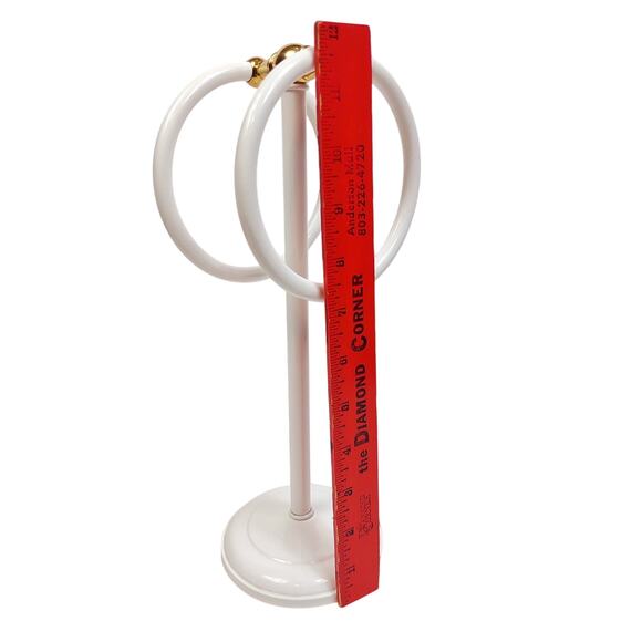 Vintage Metal Countertop Towel Holder Free-Standing 12" Cottagecore Retro Decor - Picture 3 of 8